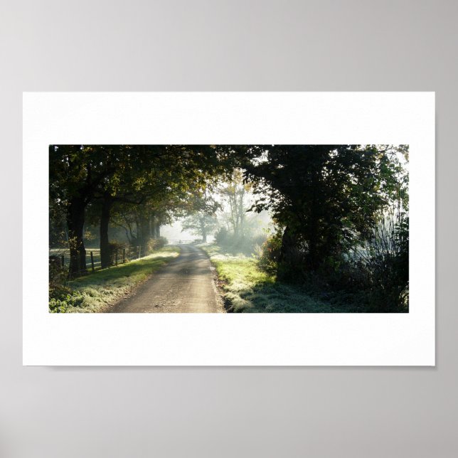 Country Road in Cheshire Poster (Devant)