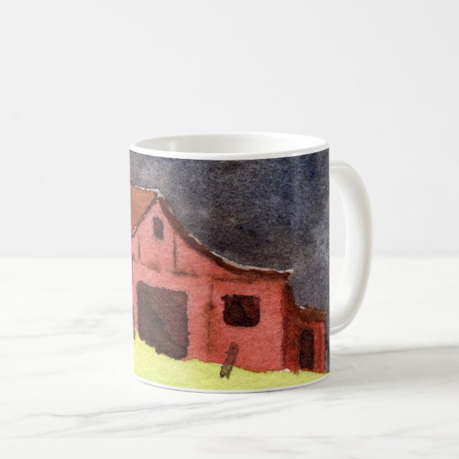 Country Road Mug rural grande grange rouge champ d (Devant droit)