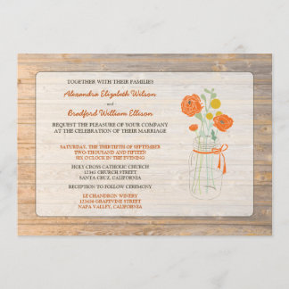 Country Rustic Mason Jar Faire-part de mariage :co