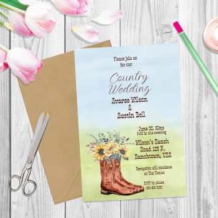 Country Sunflower et Cowboy Boot