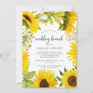 Country Sunflower Mariage Brunch Invitation