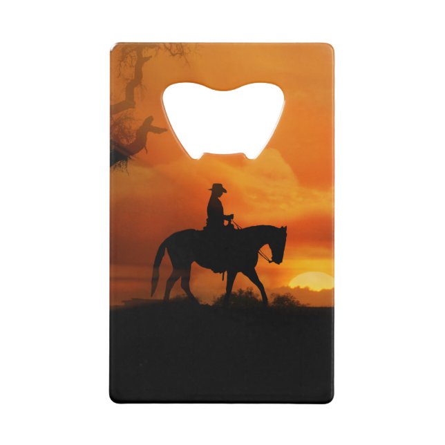 Country Western Cowboy Cowgirl Bottle Opener (Devant)