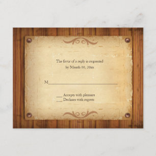 Country Western Wedding RSVP Cartes de réponse