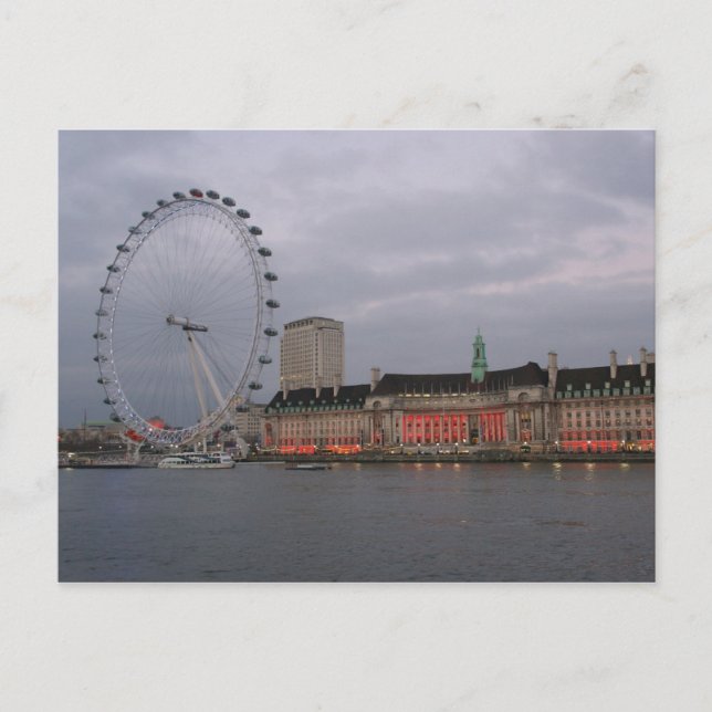 County Hall - London Eye - Carte postale (Devant)