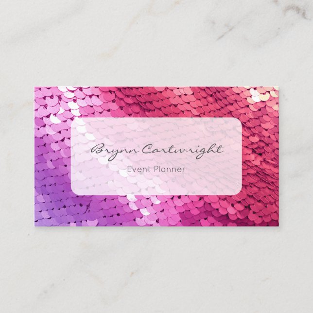 Coup de Carte de visite rose-chaud de mode violet (Devant)