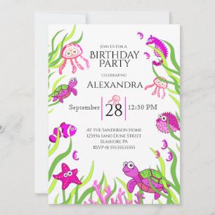 Coup Rose Sous La Fête D'Anniversaire Des Filles D