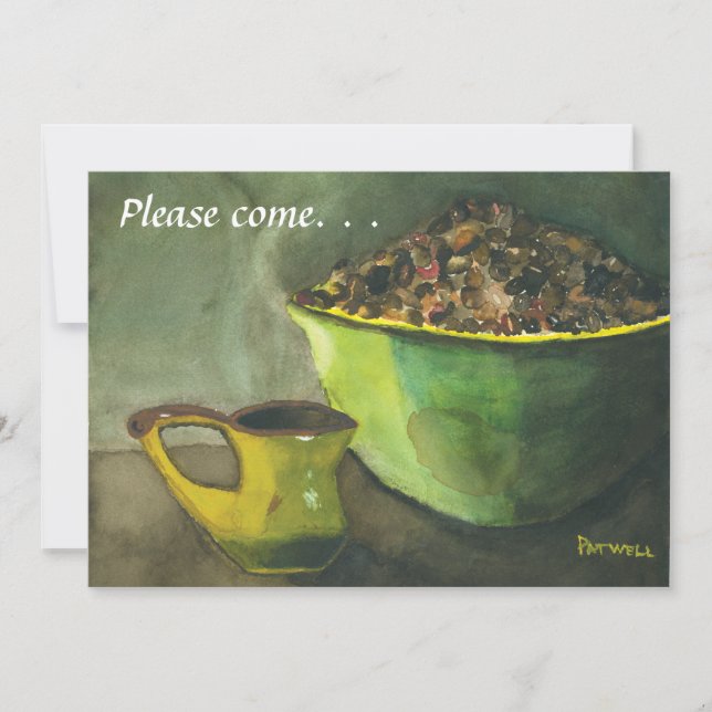 Coupe à vapeur de café dimanche Brunch Invitation (Devant)