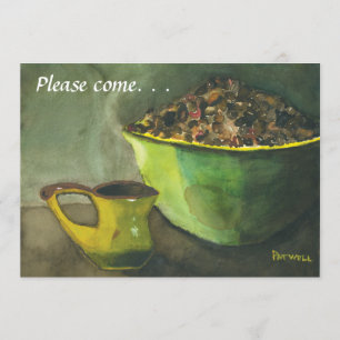 Coupe à vapeur de café dimanche Brunch Invitation