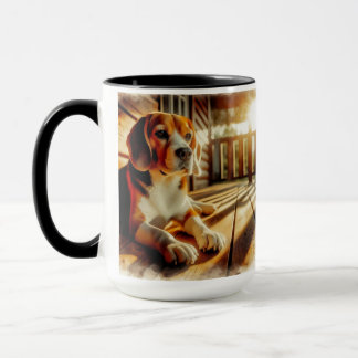Coupe beagle Sunn sur Porch Coffee Mug