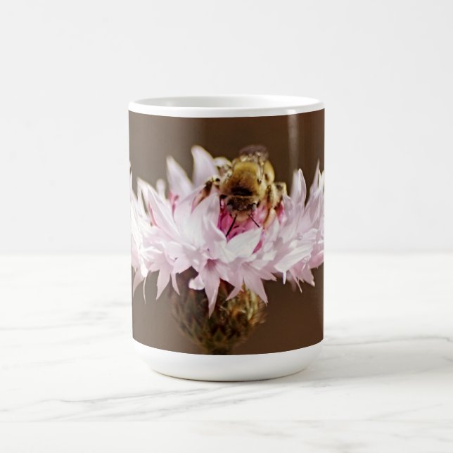 Coupe d'abeilles sur la Mug Fleur Rose (Centre)