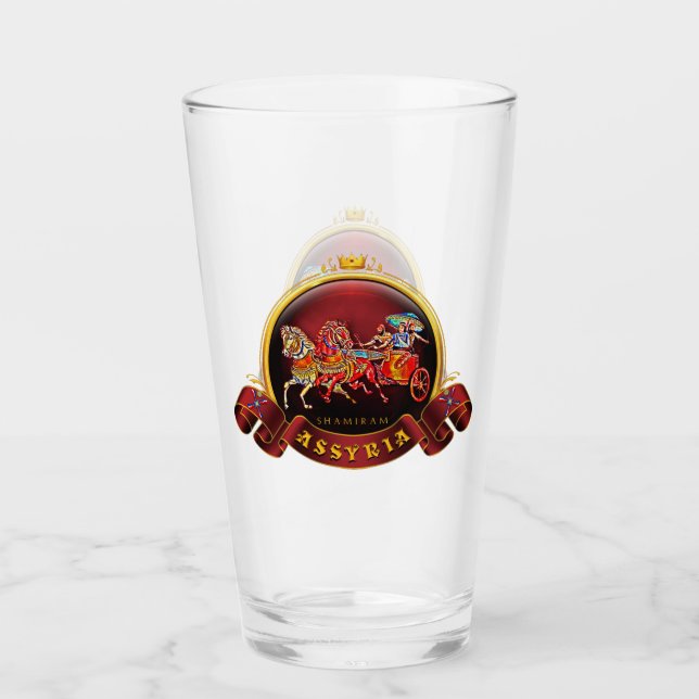 Coupe d'Assyrie Shamiram en verre (Devant)