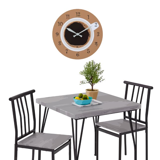 Coupe de café classique Cuisine Horloges murales (Créateur téléchargé)
