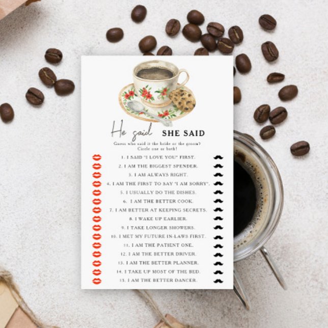 Coupe de café Douche nuptiale Il dit qu'elle a dit (Créateur téléchargé)
