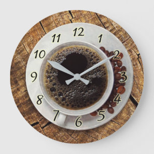 Coupe de café horloge de cuisine