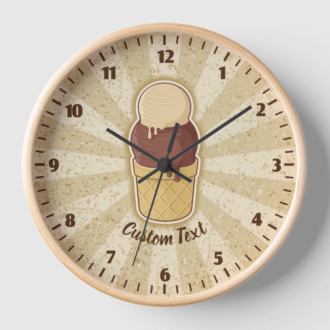 Coupe de crème glacée à deux boules Grande horloge (Recto)