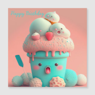 Coupe de crème glacée Kawaii