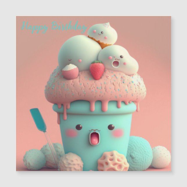 Coupe de crème glacée Kawaii (Devant)