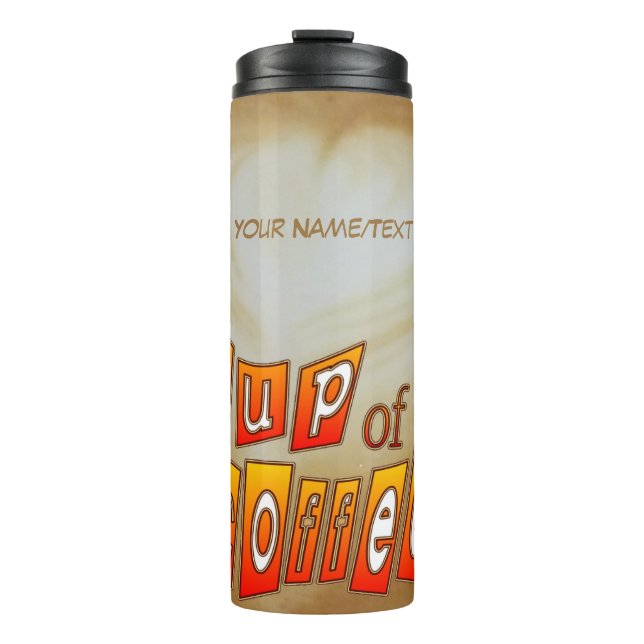 Coupe de croûte de café. Bouteille isotherme (Devant)