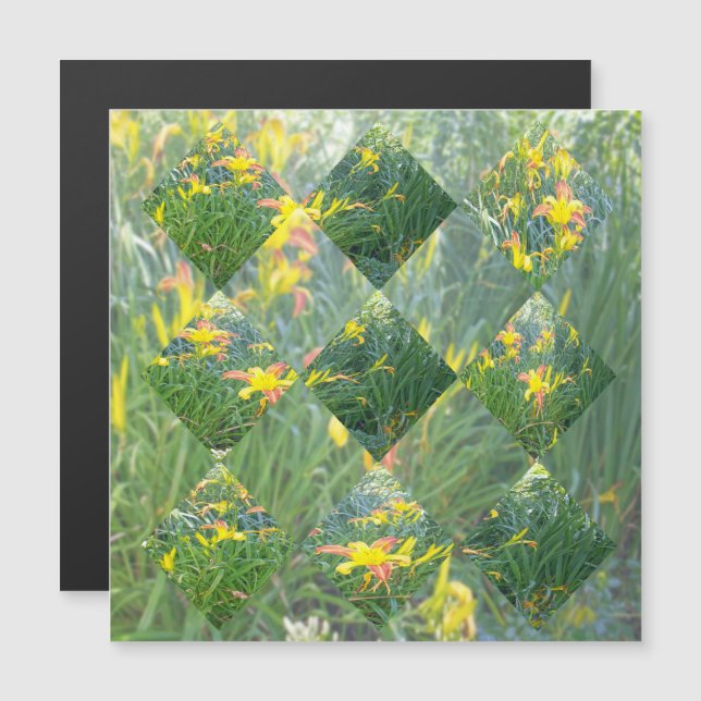 Coupe de diamant Jaune Lily Field Conception géomé (Devant / Derrière)