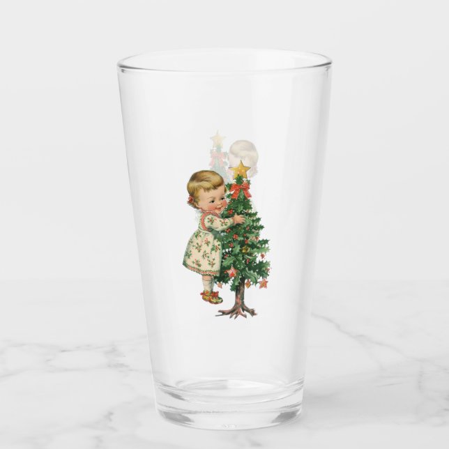Coupe de Fille de Noël en verre (Devant)