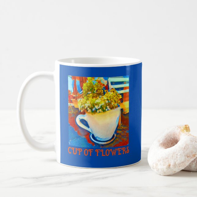 Coupe De Fleurs Planteur De Café Mug (Avec donut)