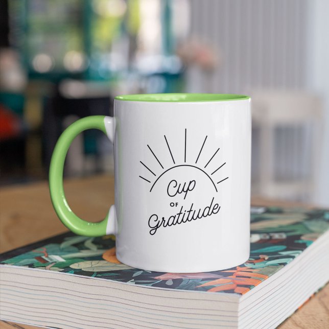 Coupe de Gratitude Sunshine Moderne Positivité Mug (Créateur téléchargé)