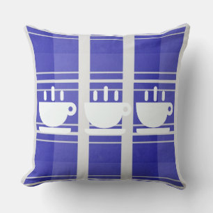 Coupe De Jeu Cuisine Plaid Bleu Cuisine Coussin