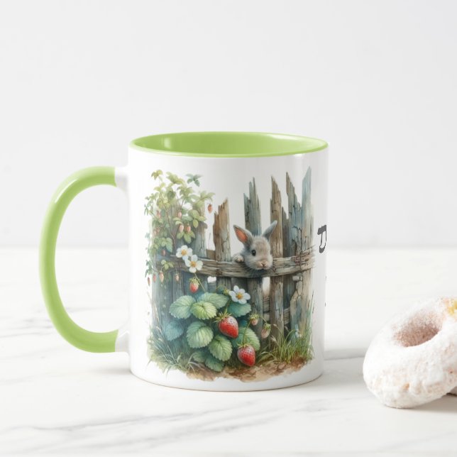 Coupe de mignonne lapin Mug (Avec donut)