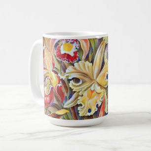 Coupe de Motif de Mug à fleurs vintages