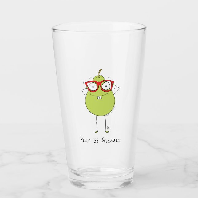 Coupe de soda de verre cute et amusante (Devant)