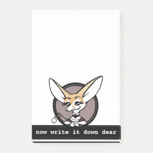 COUPE DE STYLE DE CARTOON FENNEC FOX POST-IT NOTEP