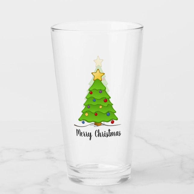 Coupe de verre d'arbre de Noël (Devant)