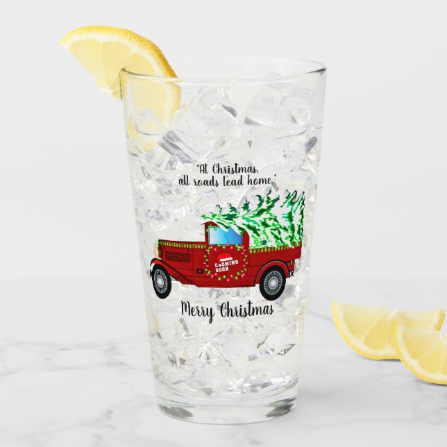 Coupe de verre de camion de Noël (Devant glace)