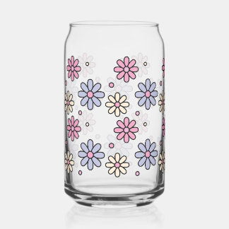 Coupe de verre - Design de fleurs