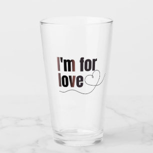 Coupe de verre en entrée pour l'amour. Belle inscr