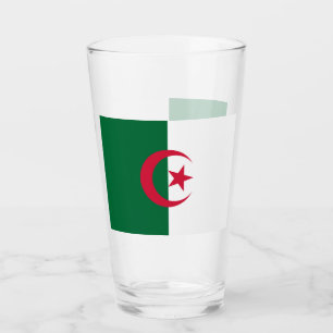 Coupe de verre patriotique avec drapeau d'Algérie
