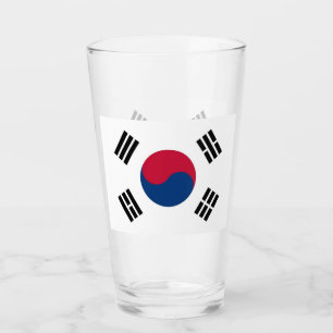 Coupe de verre patriotique avec drapeau de la Coré
