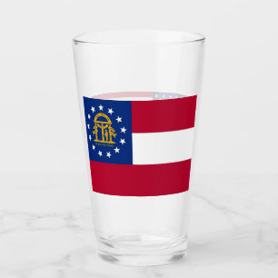 Coupe de verre patriotique avec drapeau de la Géor