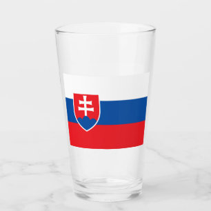 Coupe de verre patriotique avec drapeau de la Slov