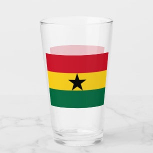 Coupe de verre patriotique avec drapeau du Ghana