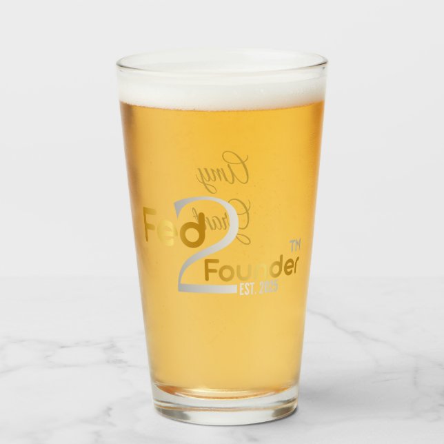 Coupe de verre personnalisée "Fed2Founder" (Devant (rempli))