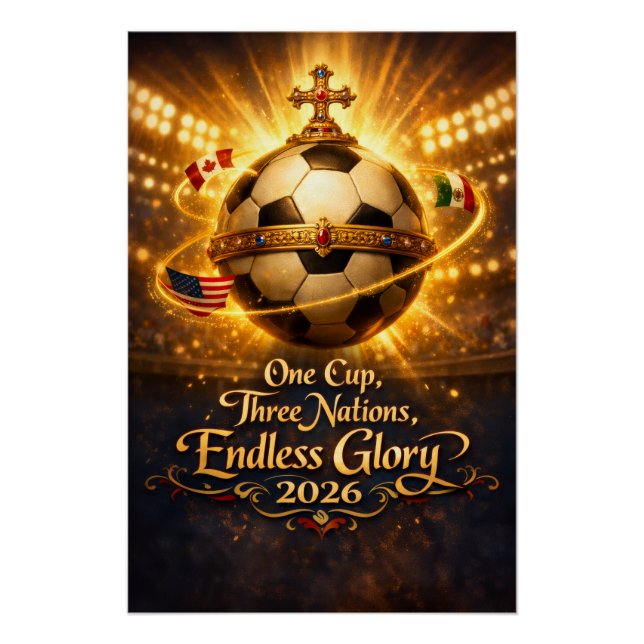 Coupe du Monde 2026 Renaissance Affiche de Footbal (Devant)