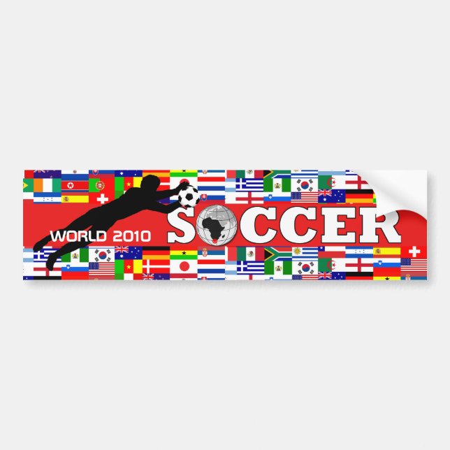 Coupe du monde de football Objectif Bumper Sticker (Devant)