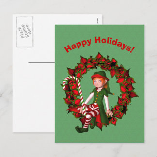 Coupe Elf sur la couronne Carte postale de Noël