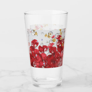 Coupe en verre à pétale de rose