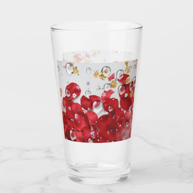 Coupe en verre à pétale de rose (Devant)