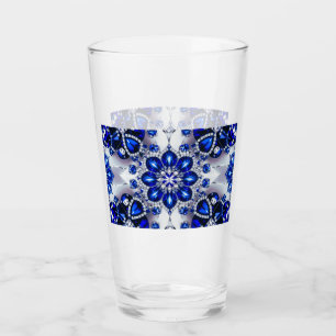 Coupe en verre aux couleurs Bleues Blances
