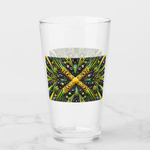 Coupe en verre aux couleurs jamaïcaines