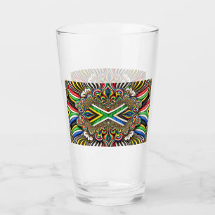 Coupe en verre aux couleurs sud-africaines