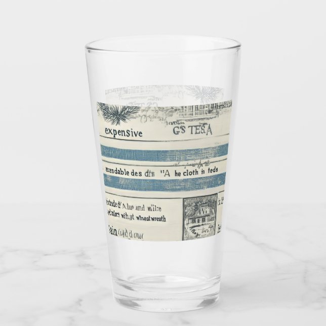 Coupe en verre avec détails sur l'océan (Devant)